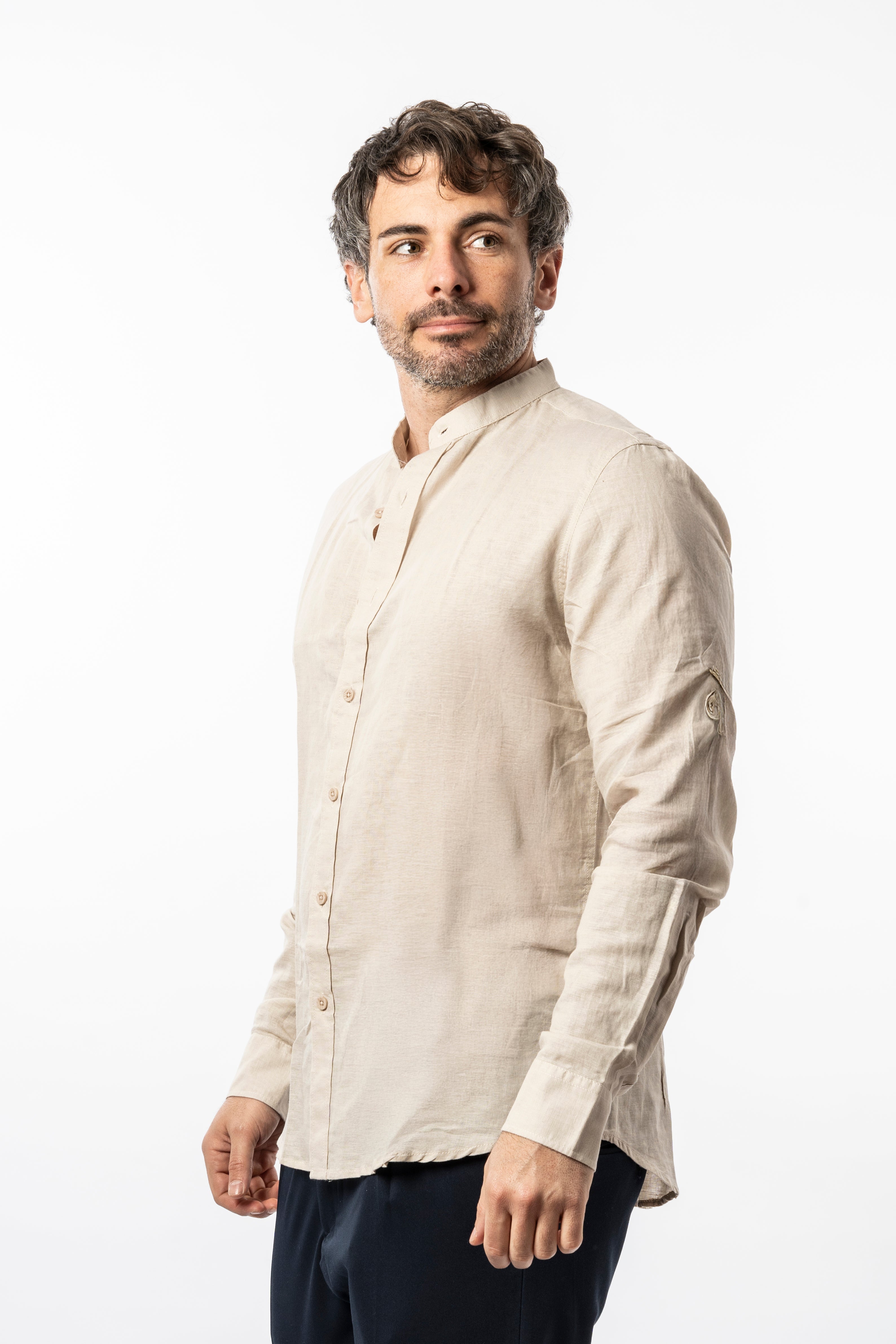 CamiciaVinc coreano linon - Beige